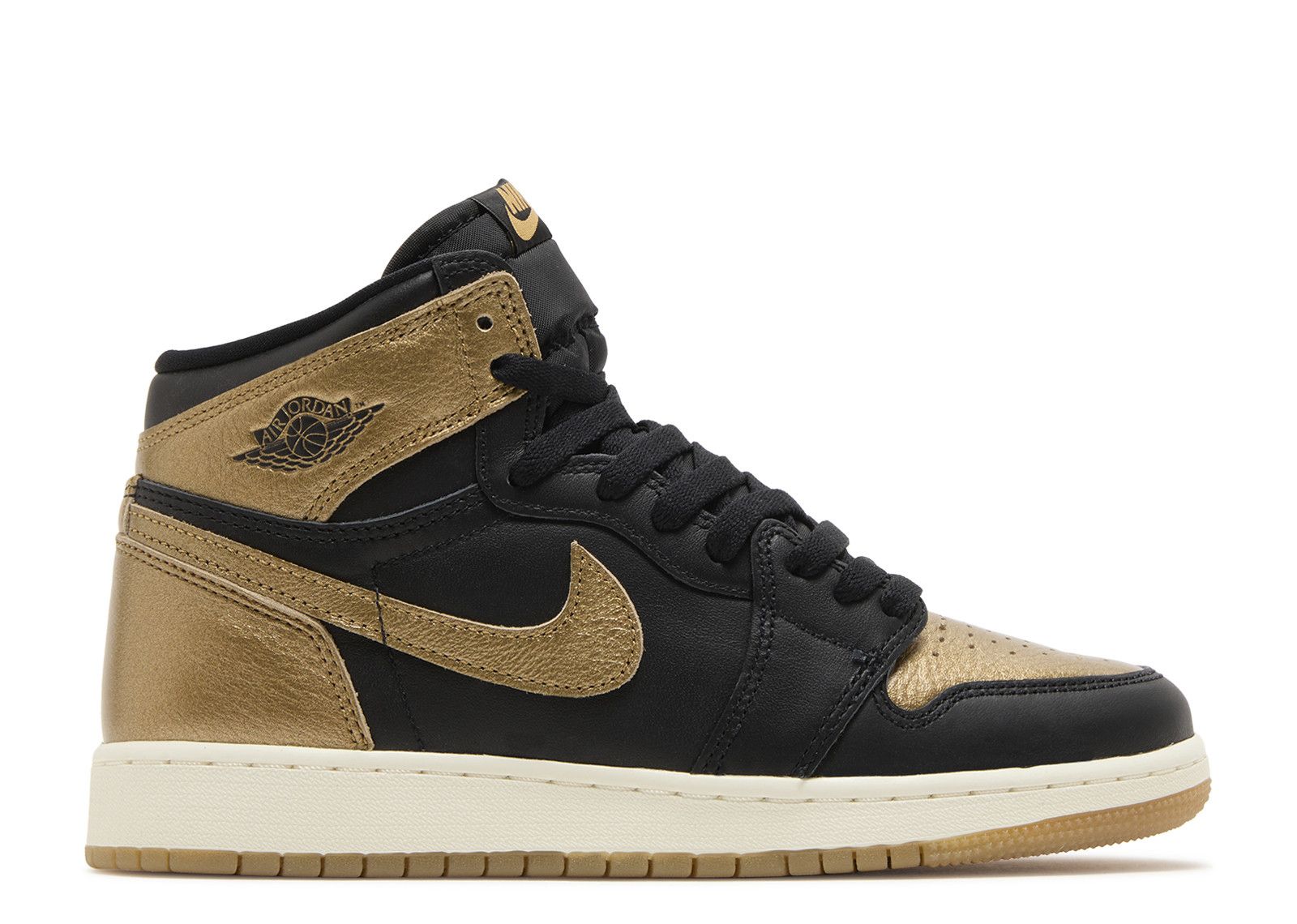 Jordan 1 Retro High OG GS 'Black Metallic Gold'