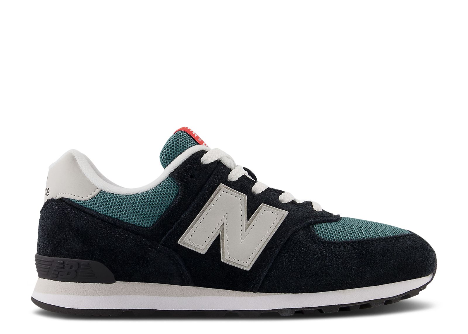 New Balance 574 Big Kid 'Black New Spruce'