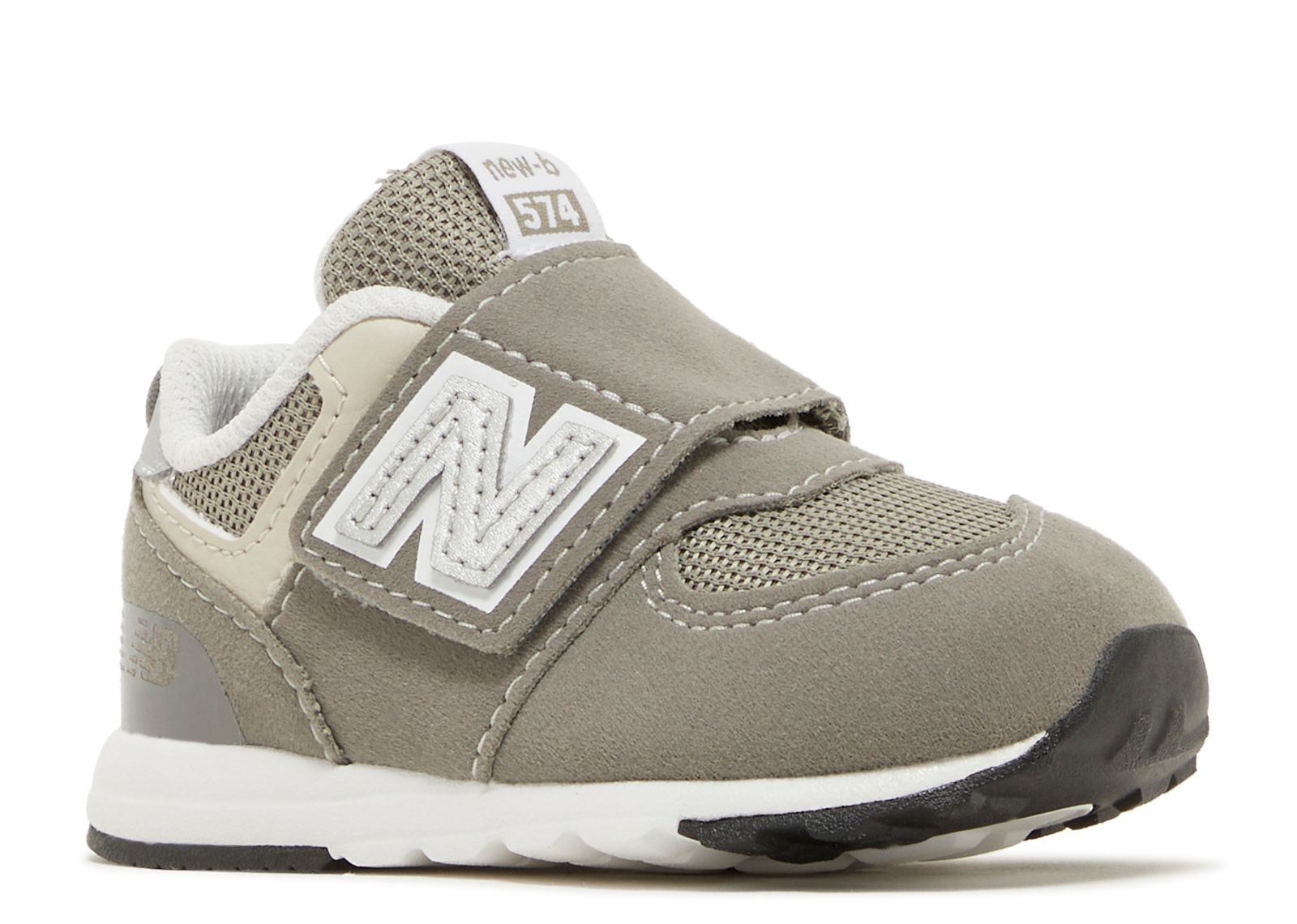 New Balance 574 New-B Hook & Loop Toddler 'Rain Cloud Silver Metallic'