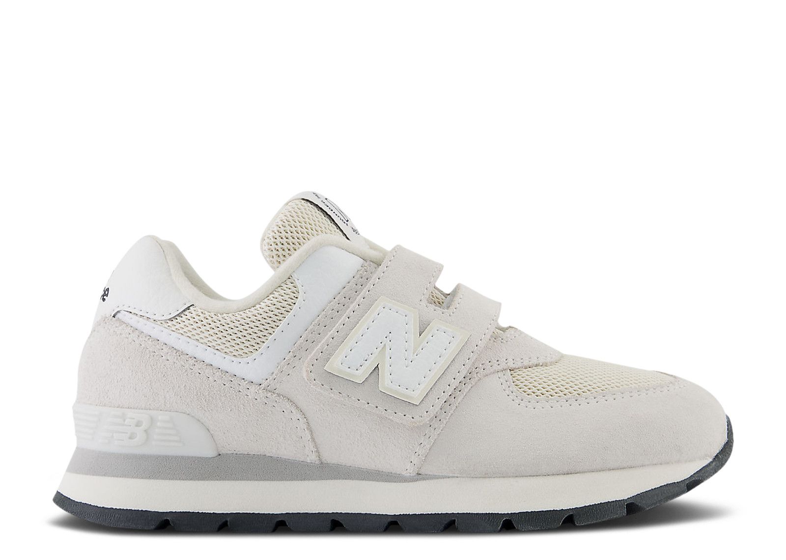 New Balance 574 Hook & Loop Little Kid Wide 'Mirror Grey Linen'