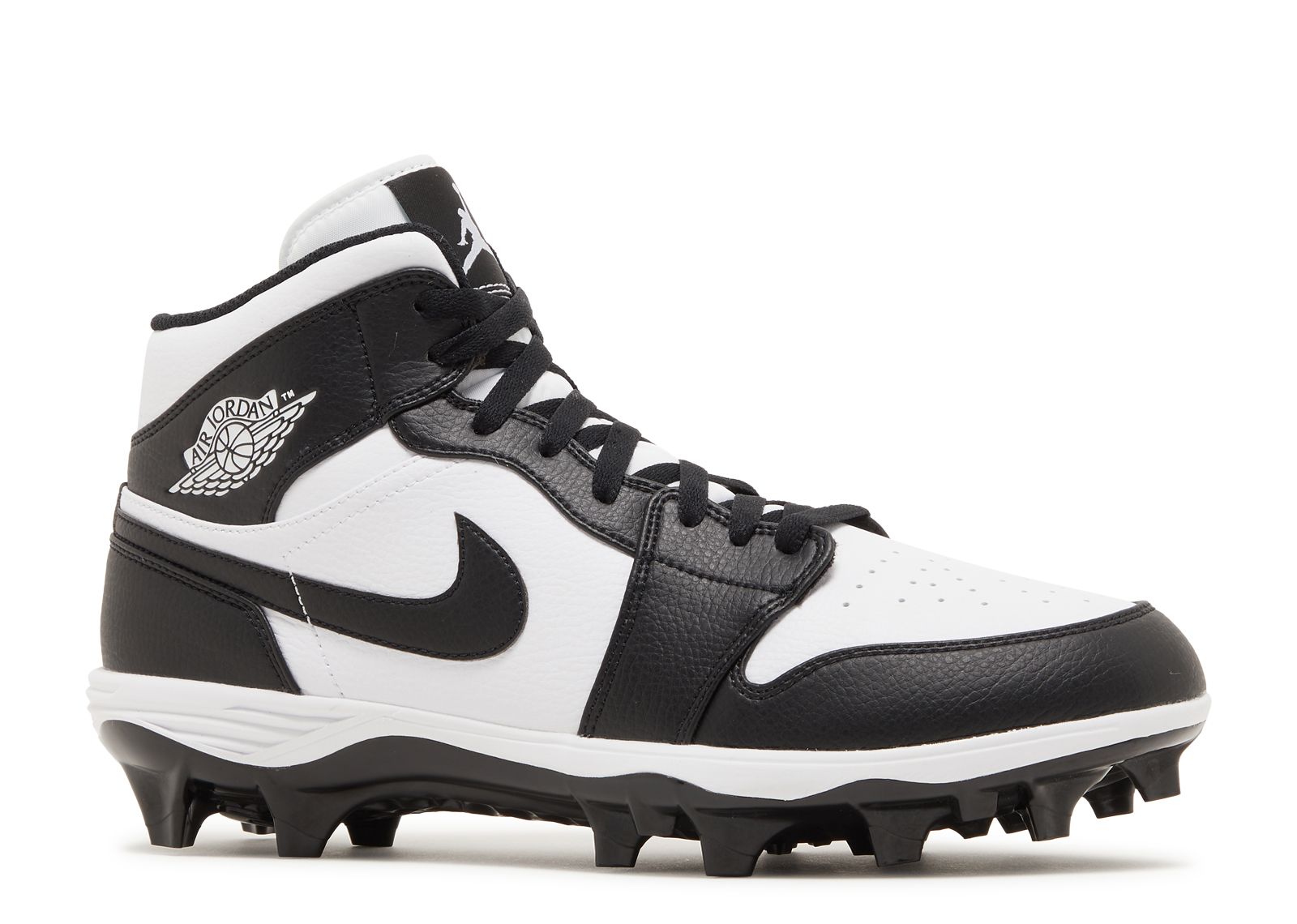 Jordan 1 Mid TD Cleat 'Black White' 2023