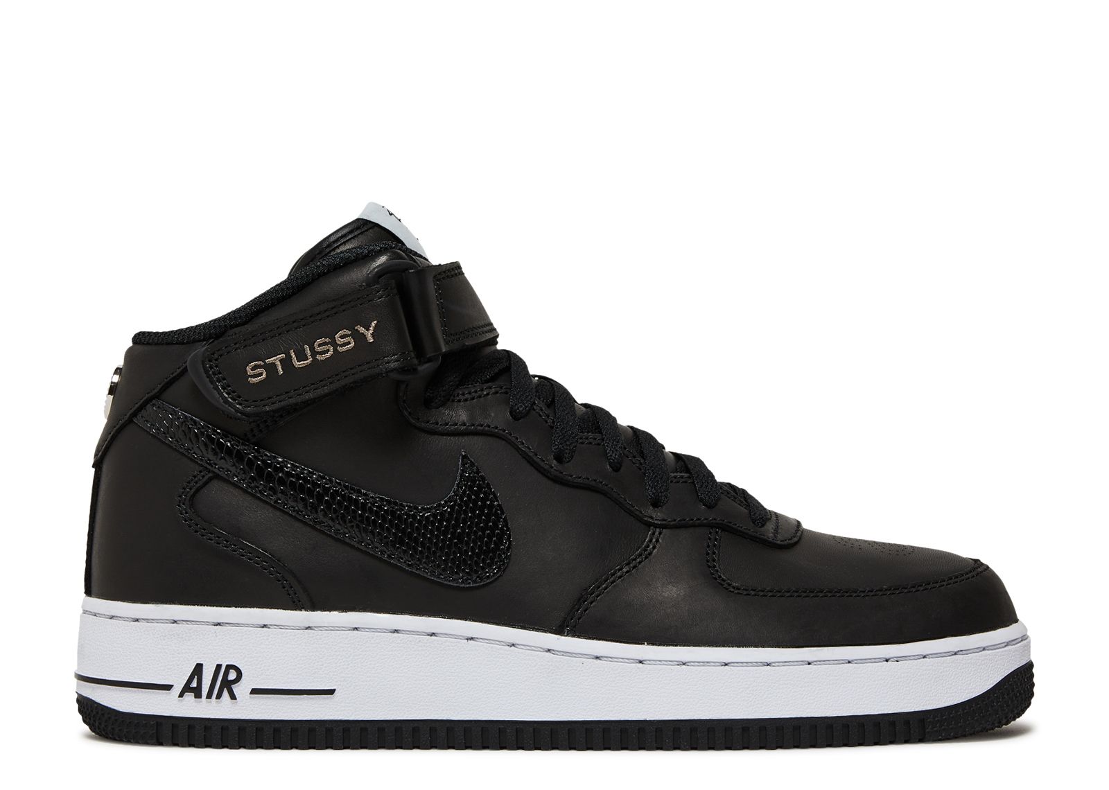 Stussy x Air Force 1 Mid 'Black Snakeskin'
