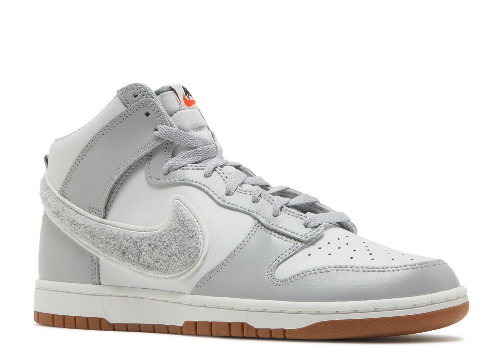 Dunk High 'Chenille Swoosh - Light Smoke Grey'