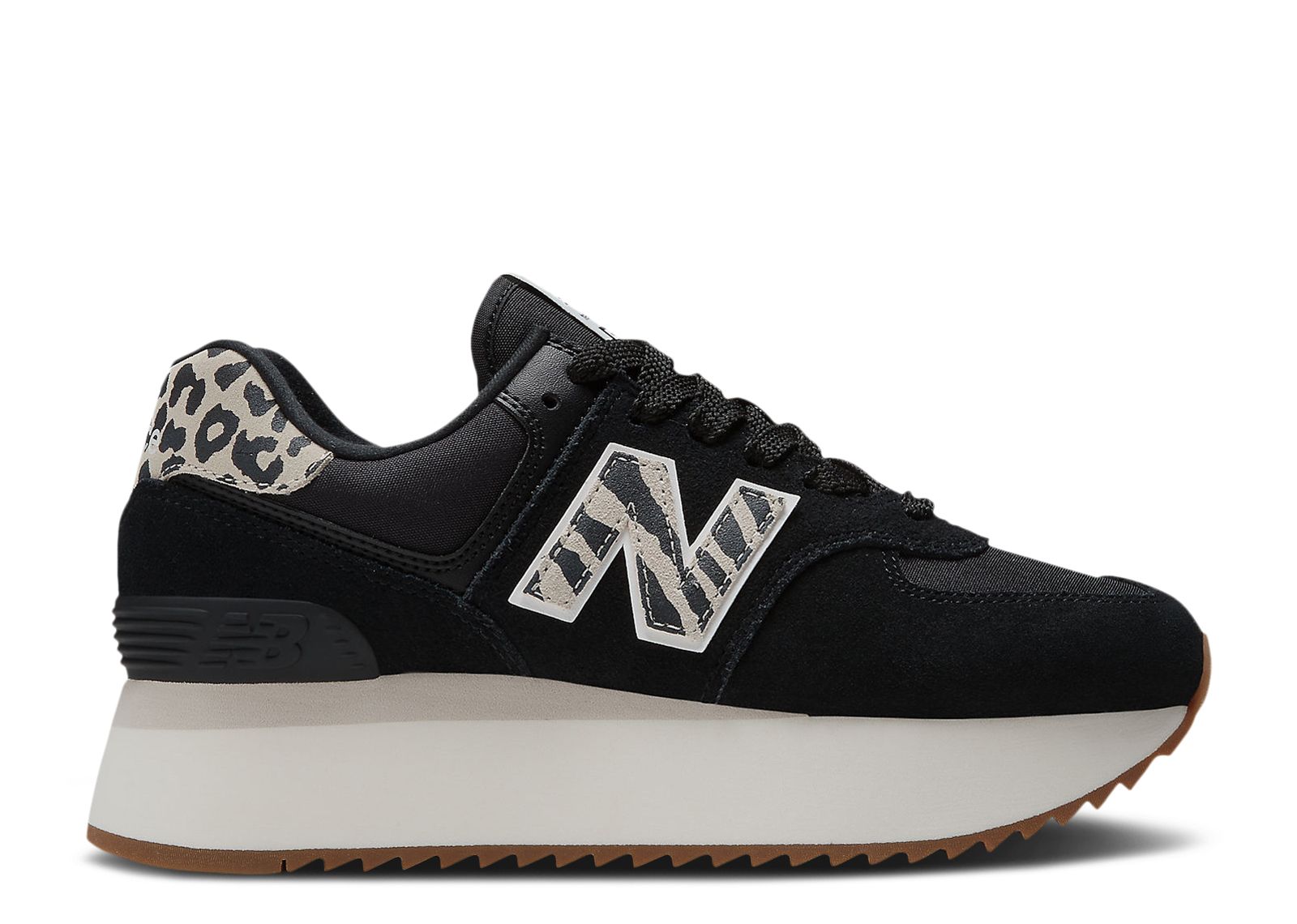New Balance Wmns 574+ 'Black Animal Print'