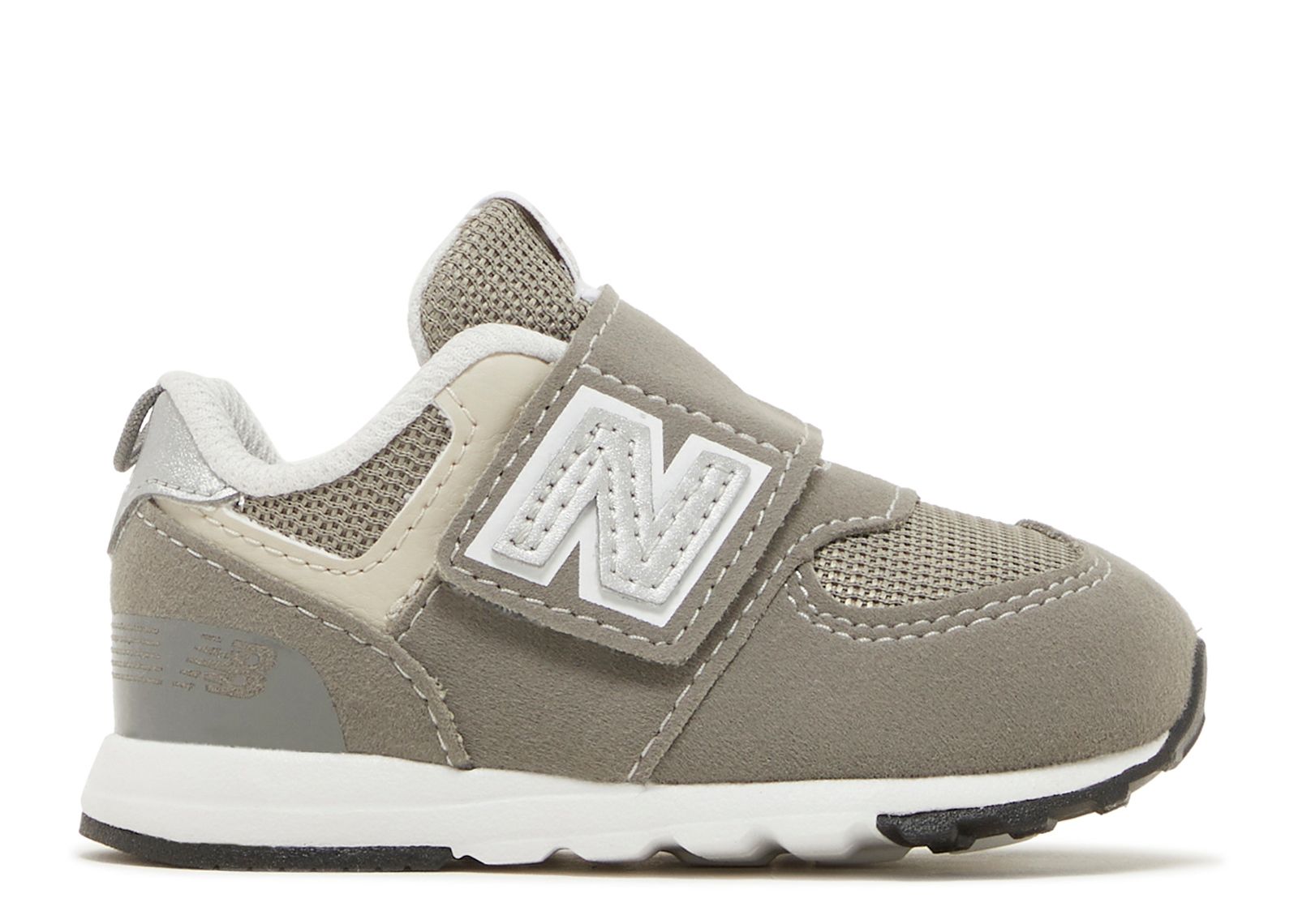 New Balance 574 New-B Hook & Loop Toddler 'Rain Cloud Silver Metallic'