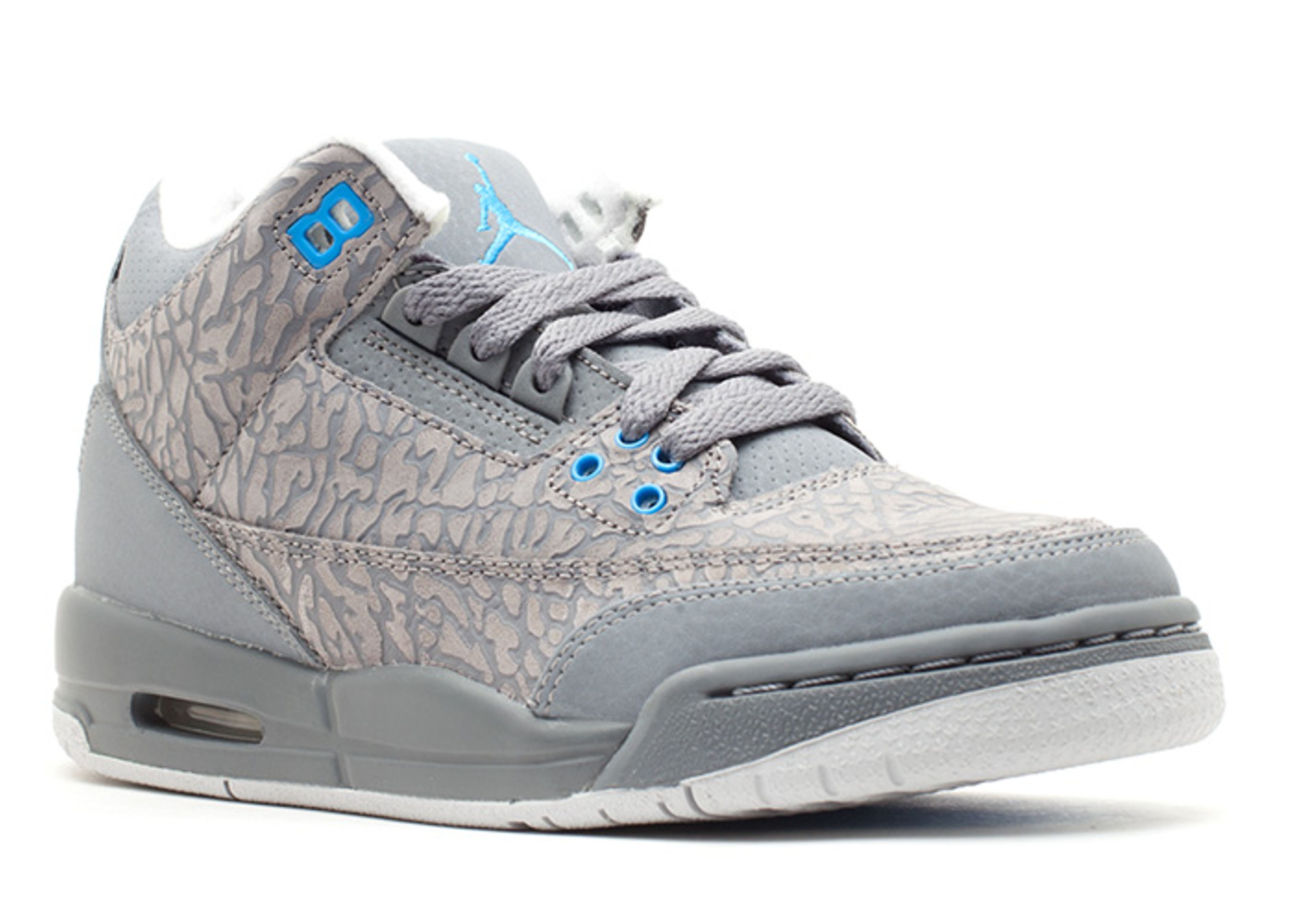 Jordan 3 Retro GS 'Cool Grey Blue Glow'