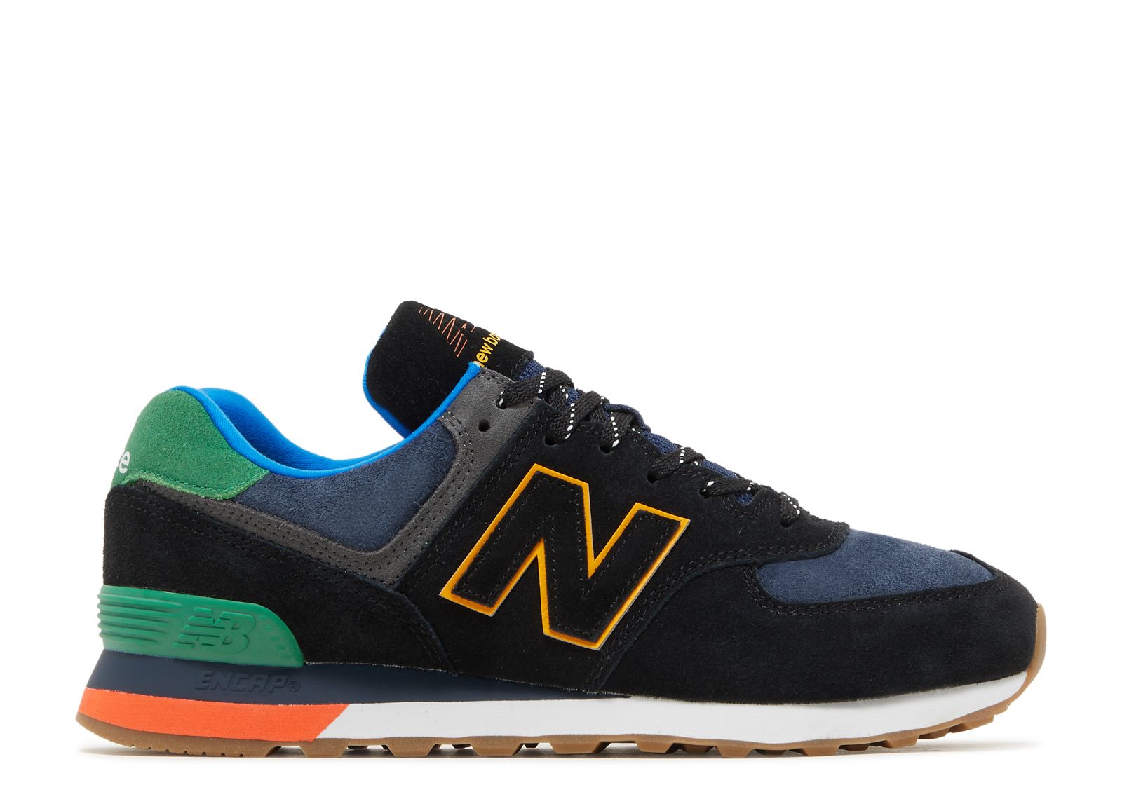 New Balance 574 'Black Varsity Green'