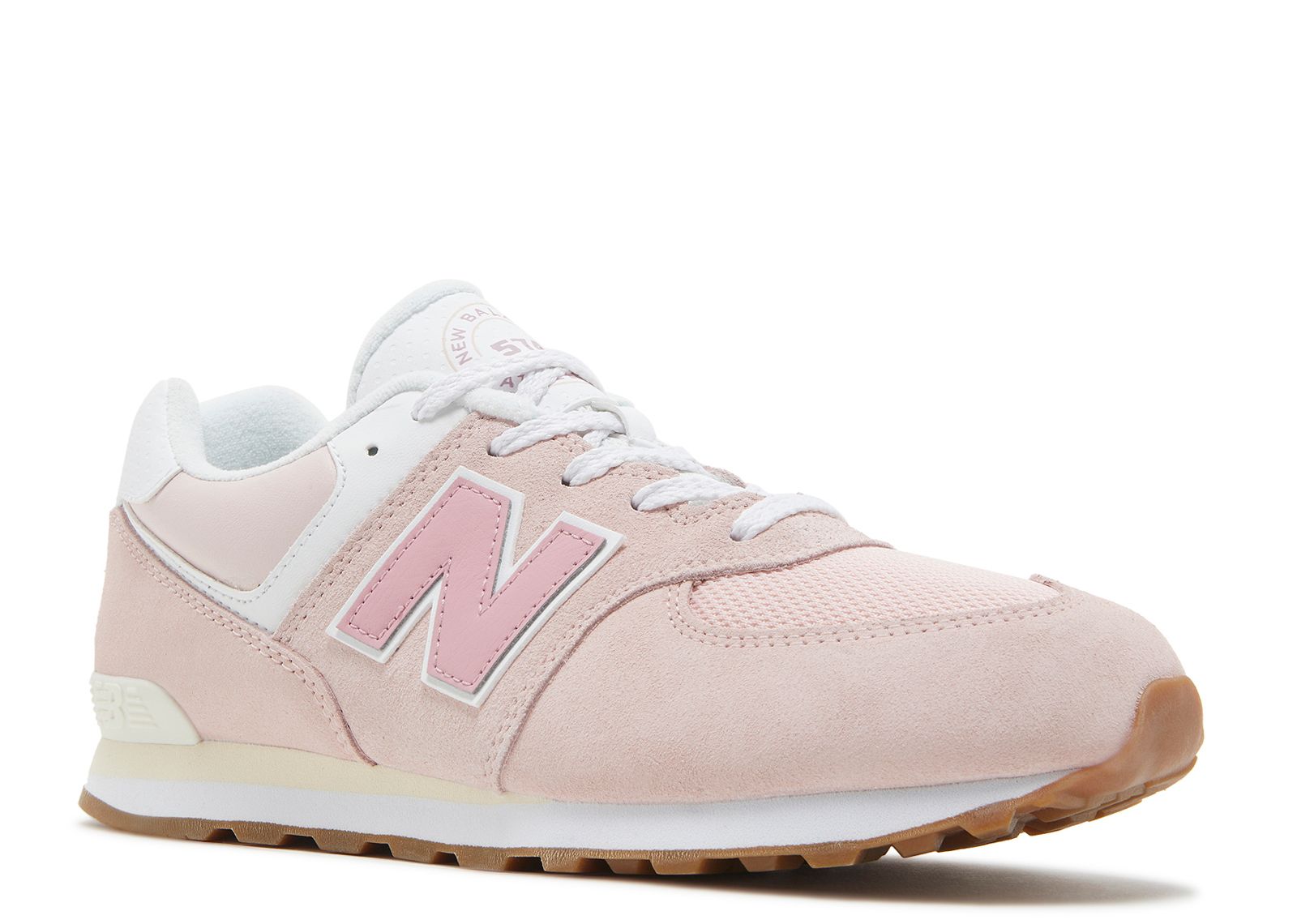 New Balance 574 Big Kid Wide 'NB Athletics - Crystal Pink'