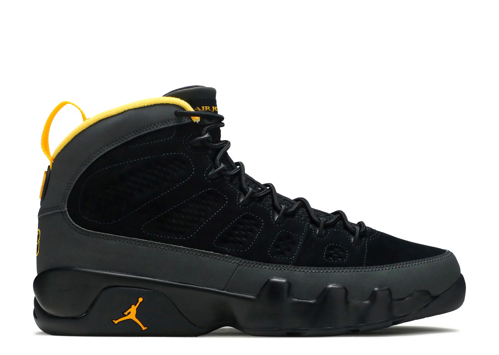 Jordan 9 Retro ‘Dark Charcoal University Gold’