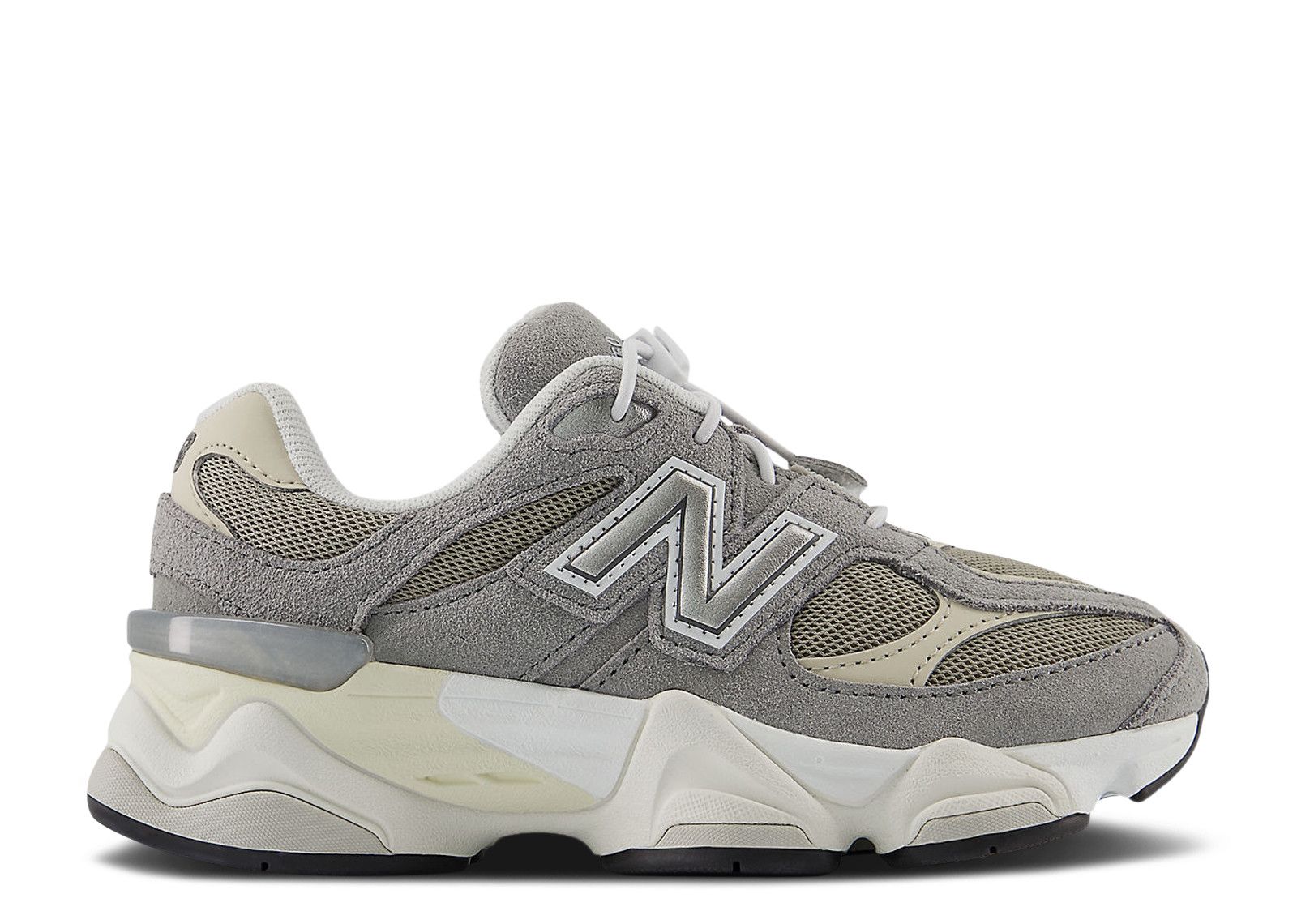 New Balance 9060 Bungee Lace Little Kid Wide 'Slate Grey Timberwolf'