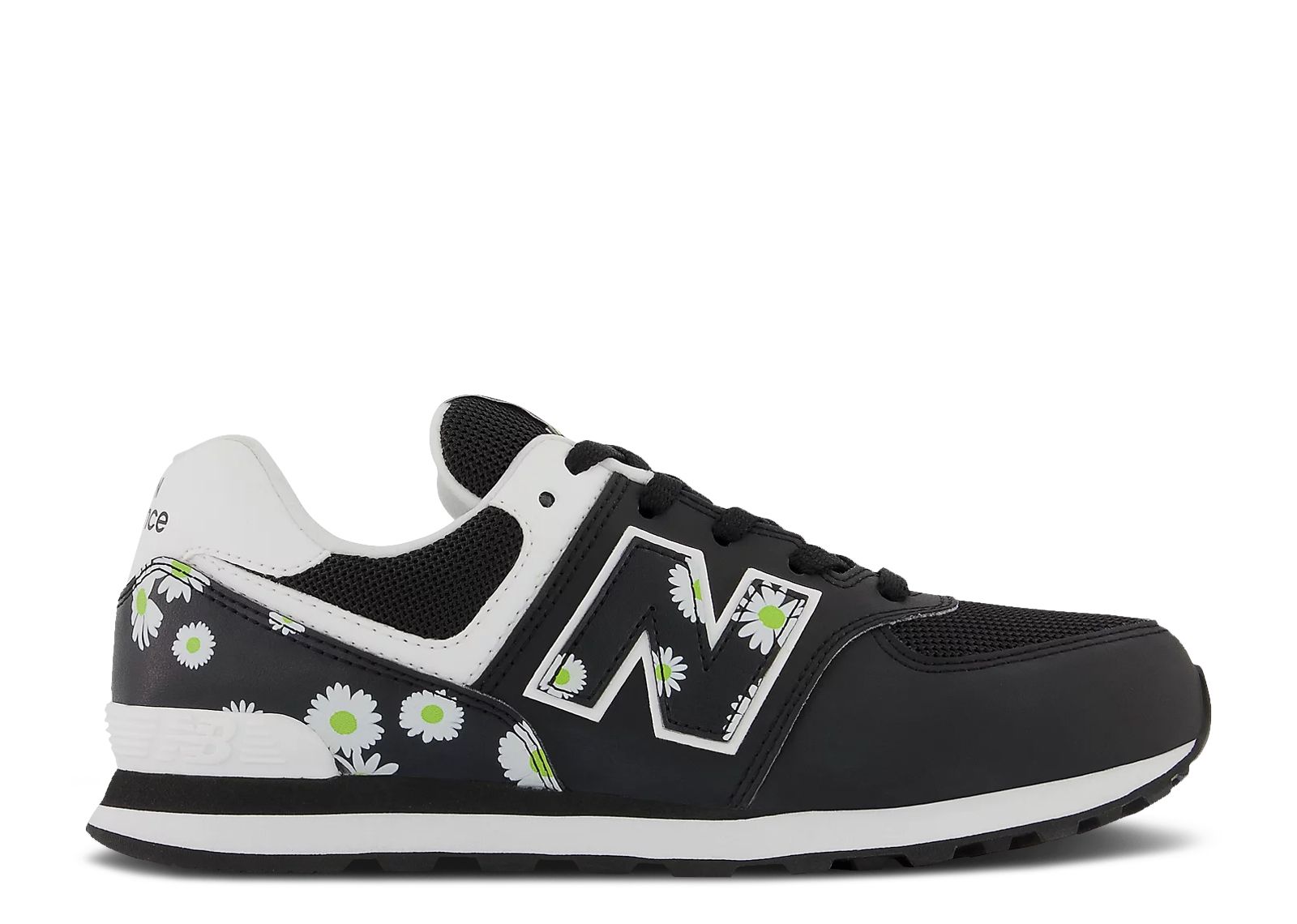 New Balance 574 Big Kid 'Black Florals'