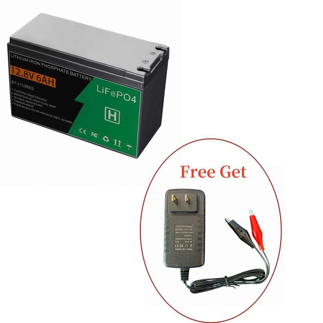 12V LiFePO4 Battery | 6AH | Rechargeable Solar Power Storage