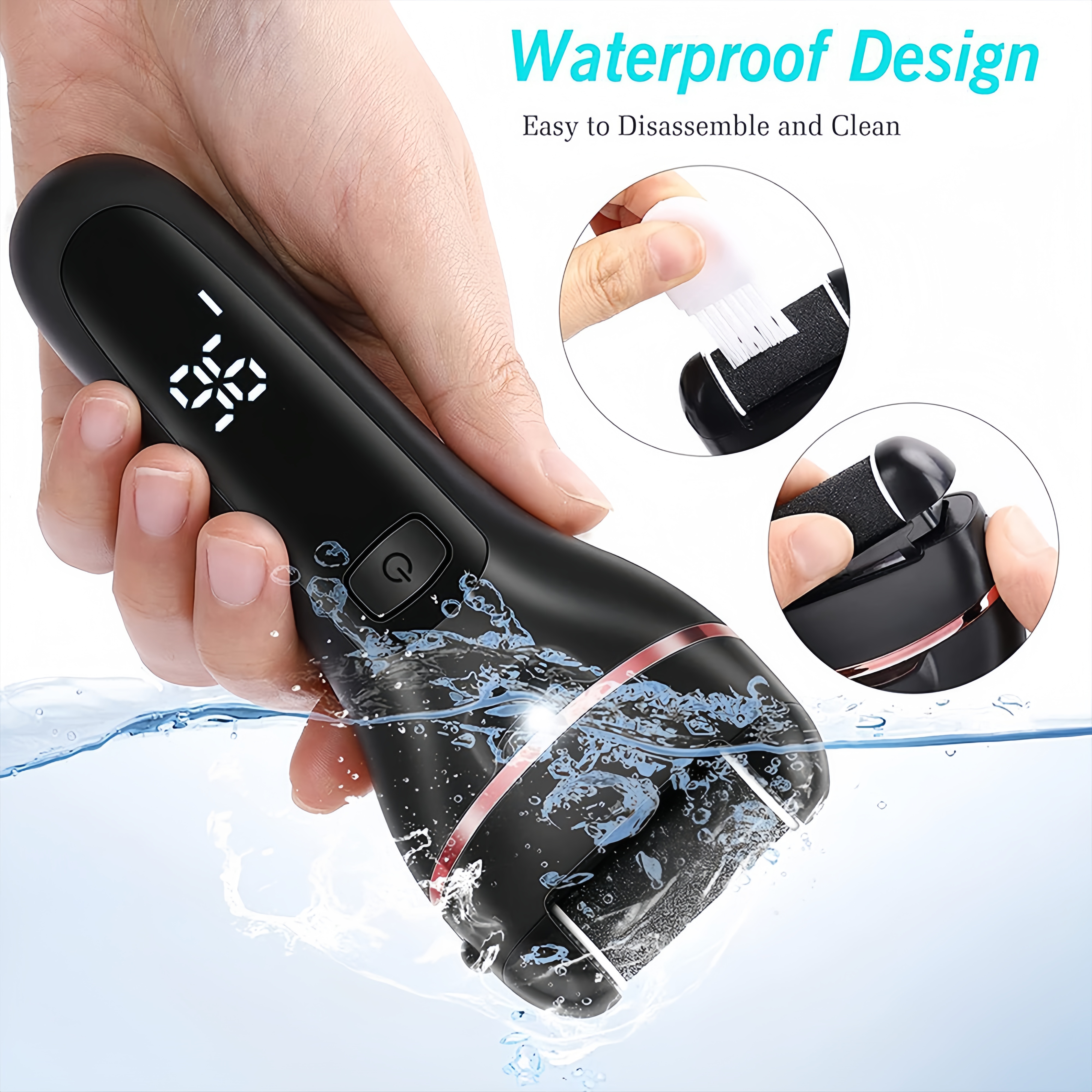 ✨ Electric Callus Remover – Smooth Feet in Seconds | 3 Rollers, LED Light, USB Rechargeable