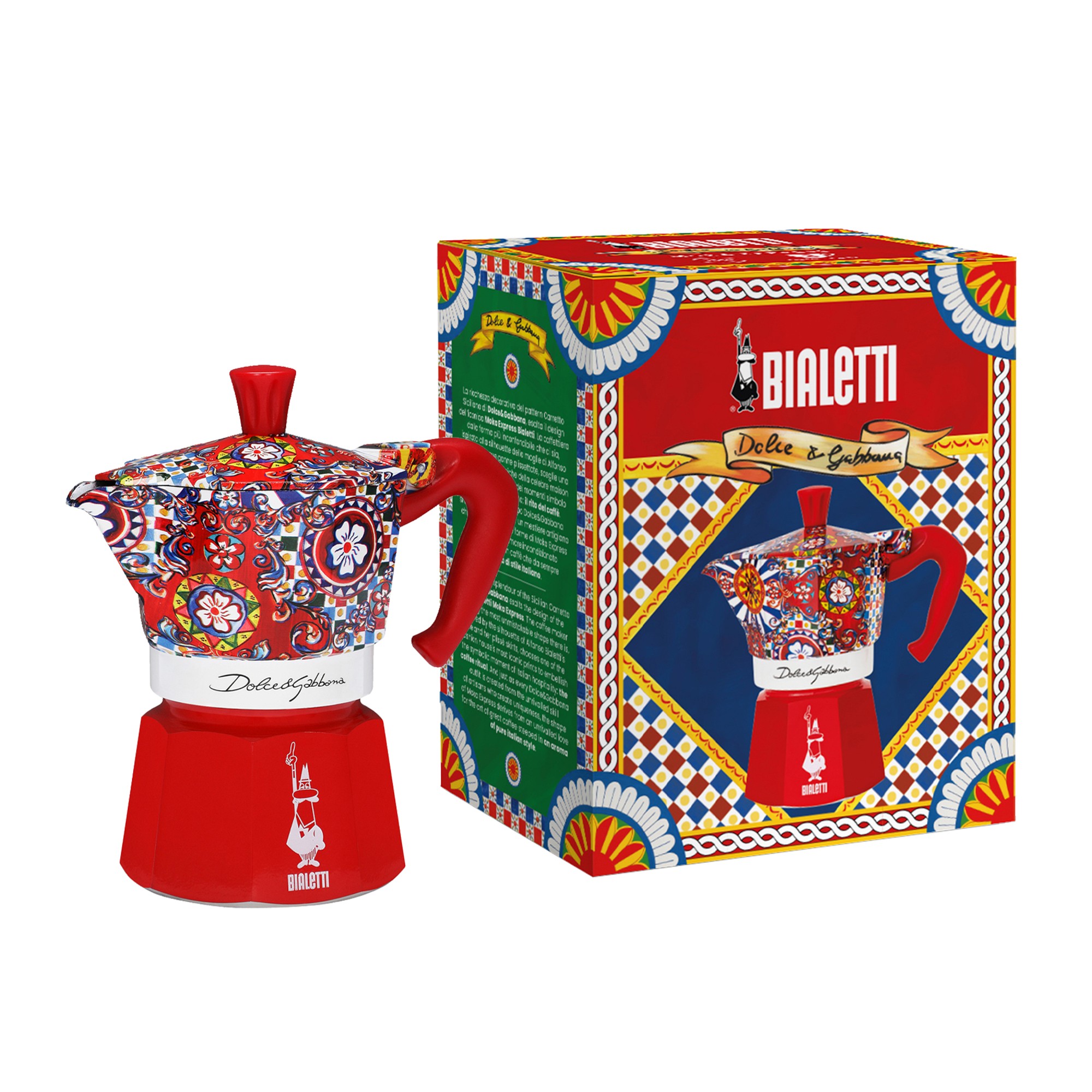 Bialetti Moka Dolce & Gabbana Stovetop Espresso Maker, Carretto
