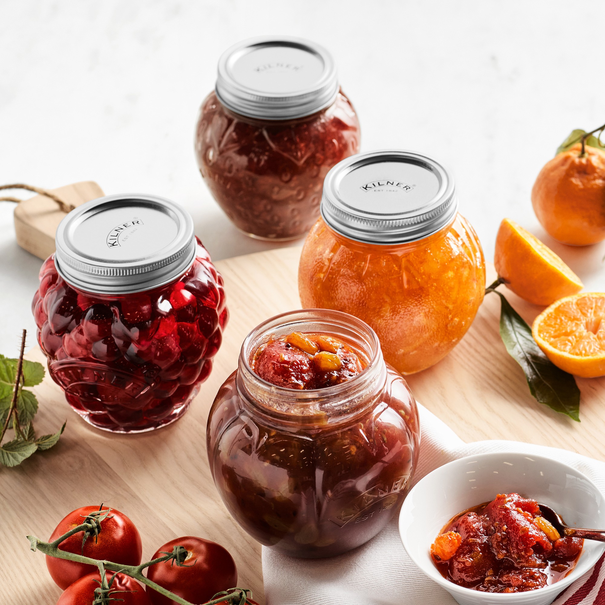 Kilner Orange Jar, 13.5 oz, Set of 6