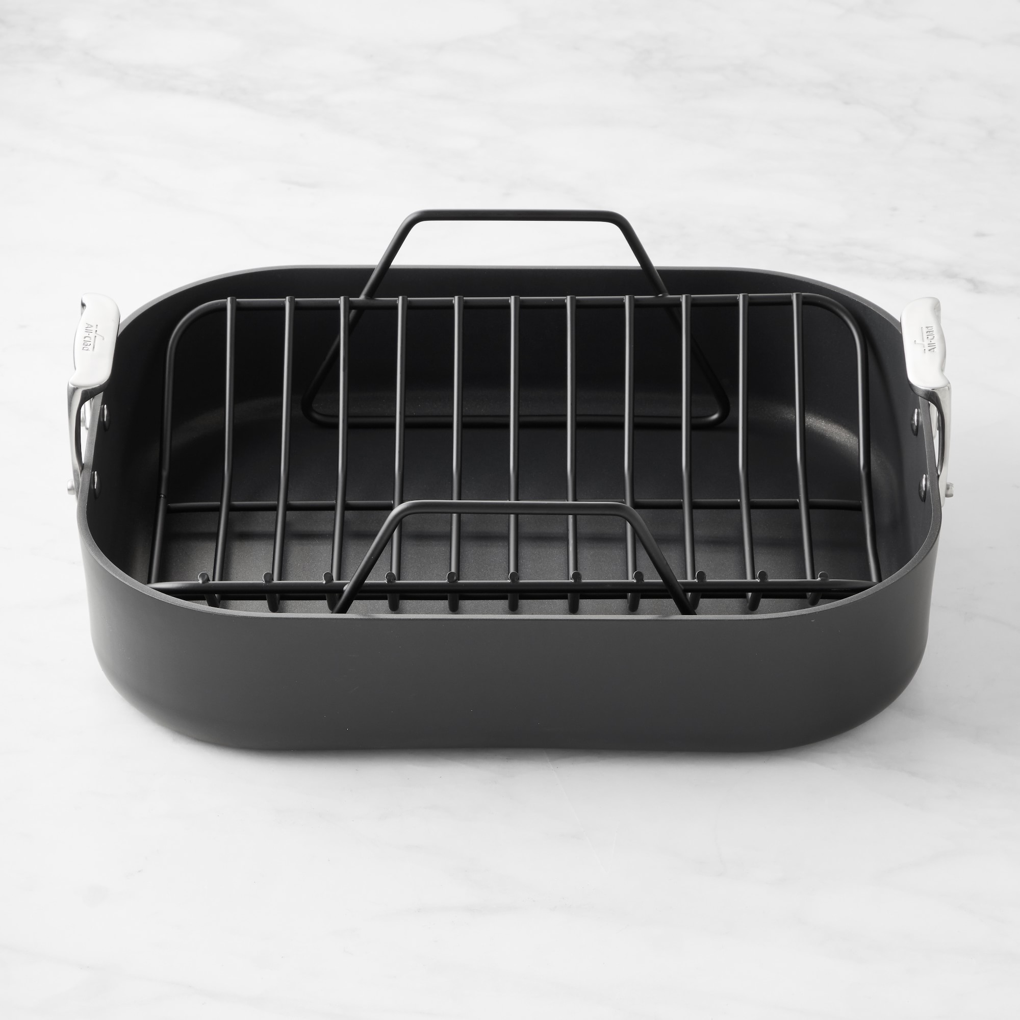 All-Clad HA1 Hard Anodized Roaster with Rack, 13