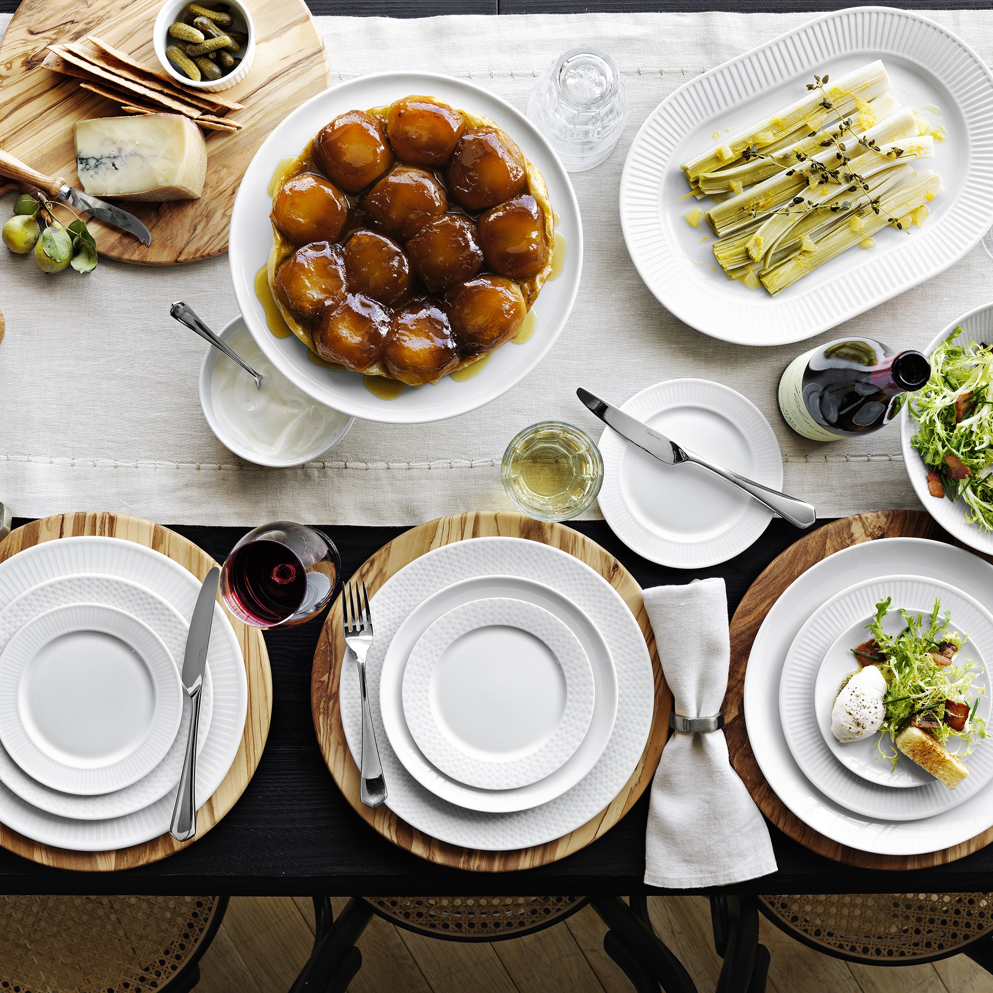 Pillivuyt Plisse Porcelain Dinnerware Collection