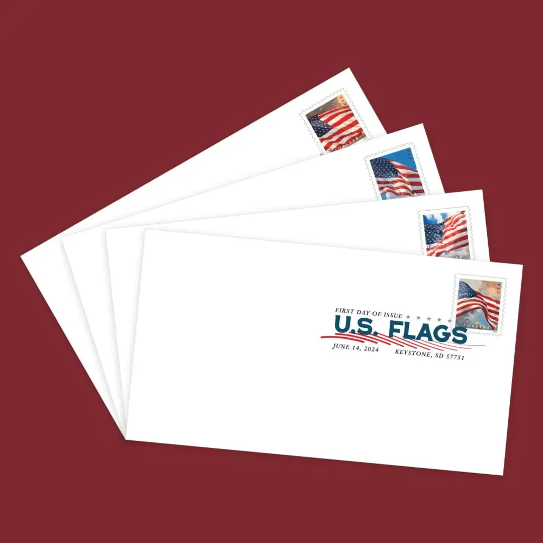 🇺🇸👏Limited Stock! USA 2017~2024 Flag Stamps - Perfect for Mail, Collectors, Gifting, Small Business & Weddings1 Roll=100 stamps