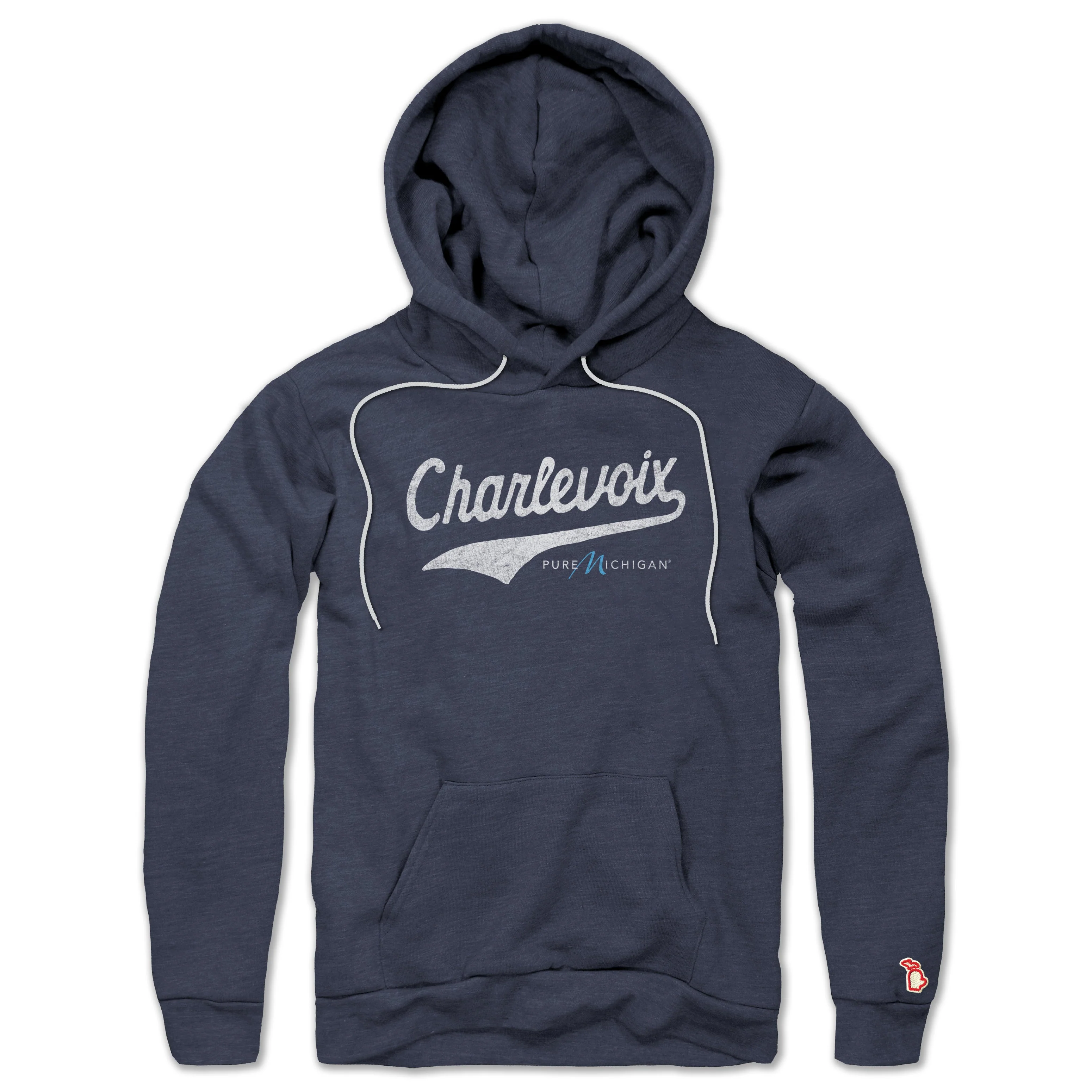 PURE MICHIGAN - CHARLEVOIX SCRIPT ALL SEASON HOODIE (UNISEX)