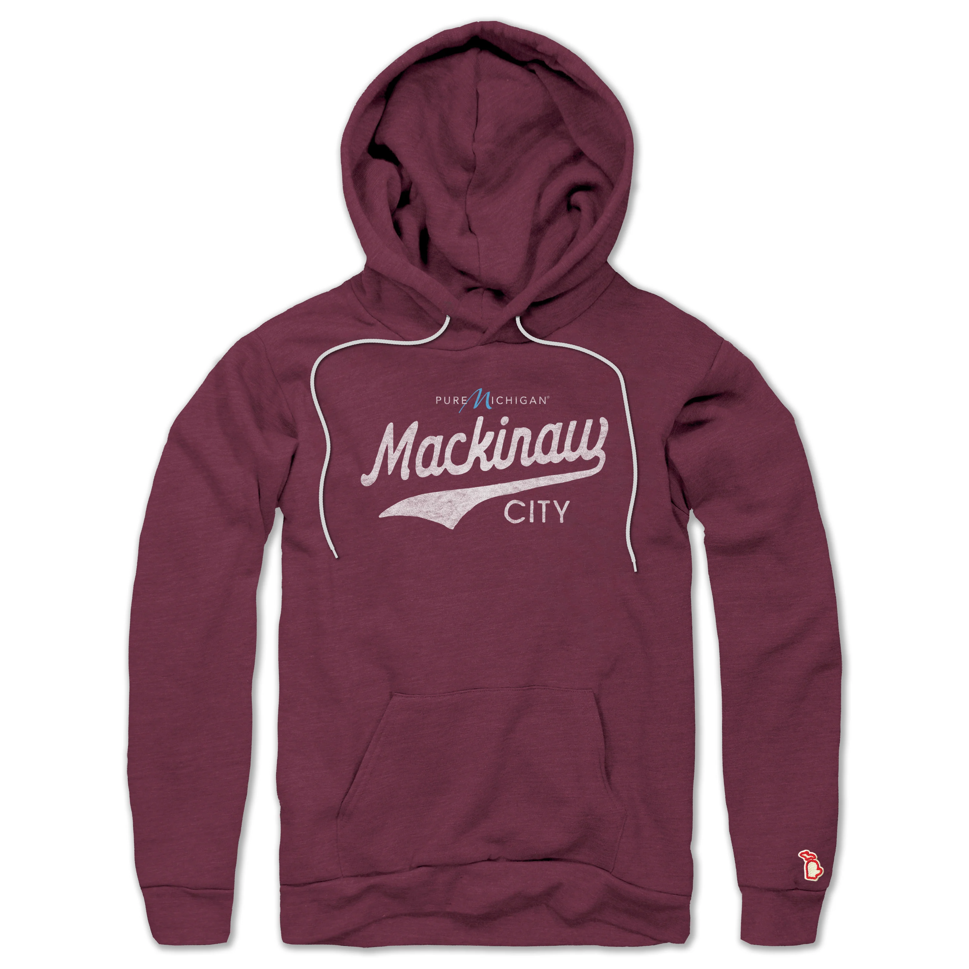 PURE MICHIGAN - MACKINAW CITY SCRIPT ALL SEASON HOODIE (UNISEX)