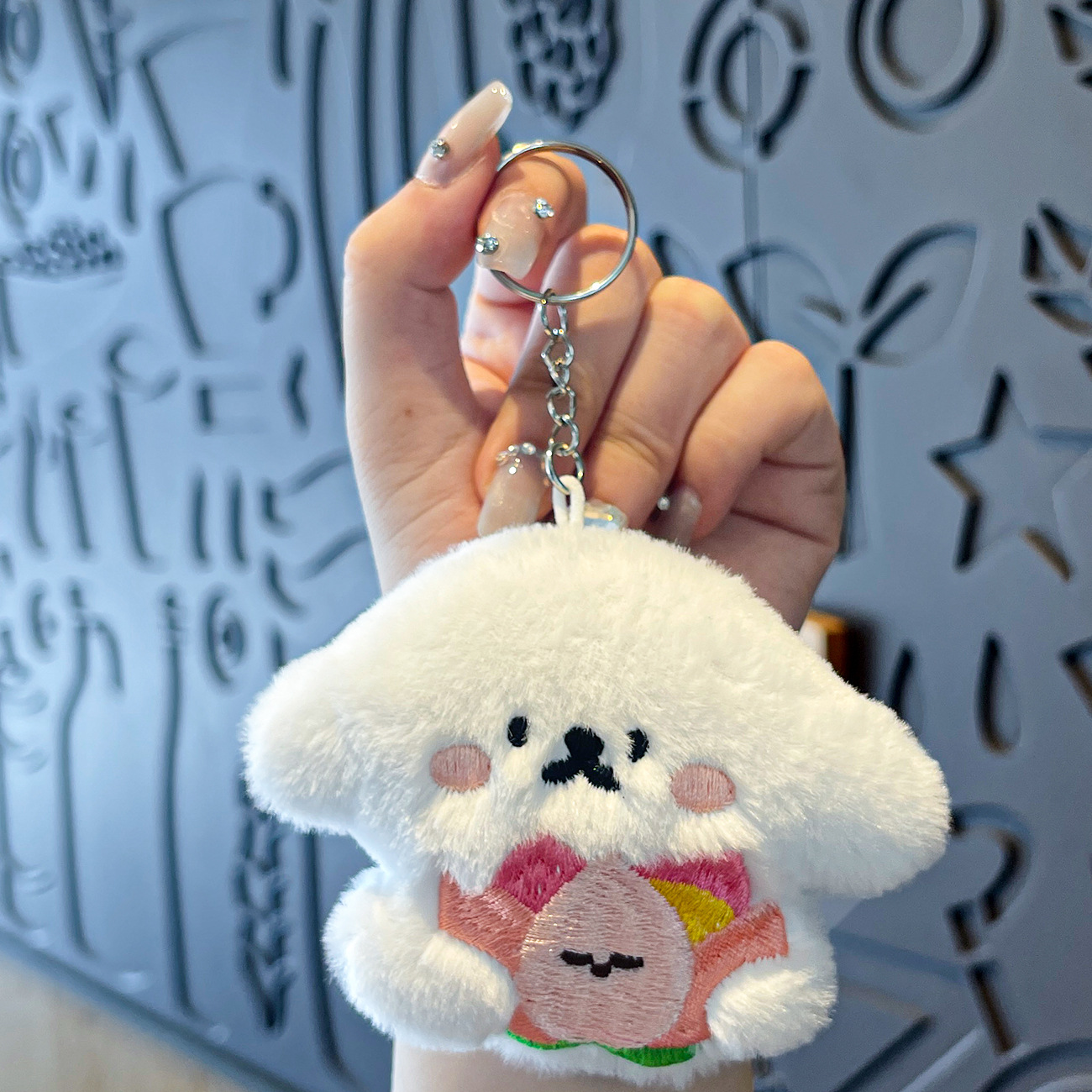 Cartoon Plush Puppy Keychain: Cute Doll & Backpack Plush Charm
