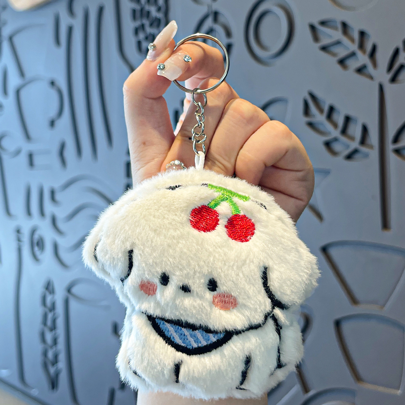 Cartoon Plush Puppy Keychain: Cute Doll & Backpack Plush Charm