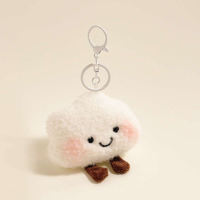 Plush Star Charm: Cute Cartoon Keychain, Small Gift & Backpack Pendant Accessory