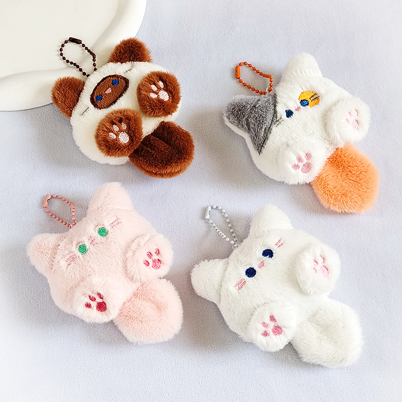 Cute Plush Kitten Doll Charm: Backpack Toy, Squeaky Pendant, Bag Keychain & Decoration