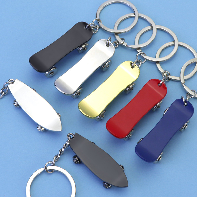 Mini Metal Scooter Keychain Pendant