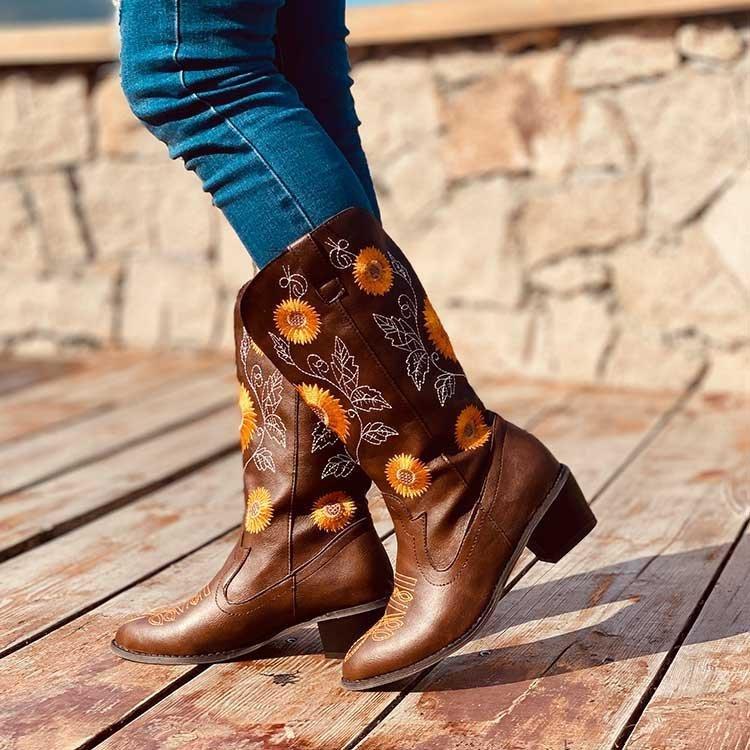 Large Size Fashion Women's Boots In Autumn and Winter Martin Boots Thick Heel