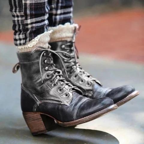 Cool Chunky Heel Strappy Zipper Ankle Boots