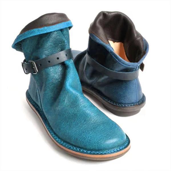 Plus Size Round Toe Solid Boots