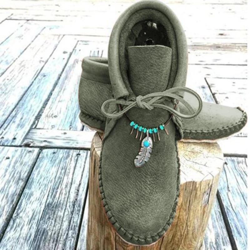 Boho Flat Heel Daily Boots