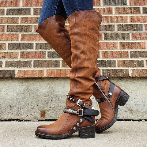 Winter Suede Low Heel Daily Boots