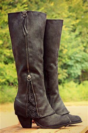 Winter Over Knee Boots Lace Chunky Heel Boots