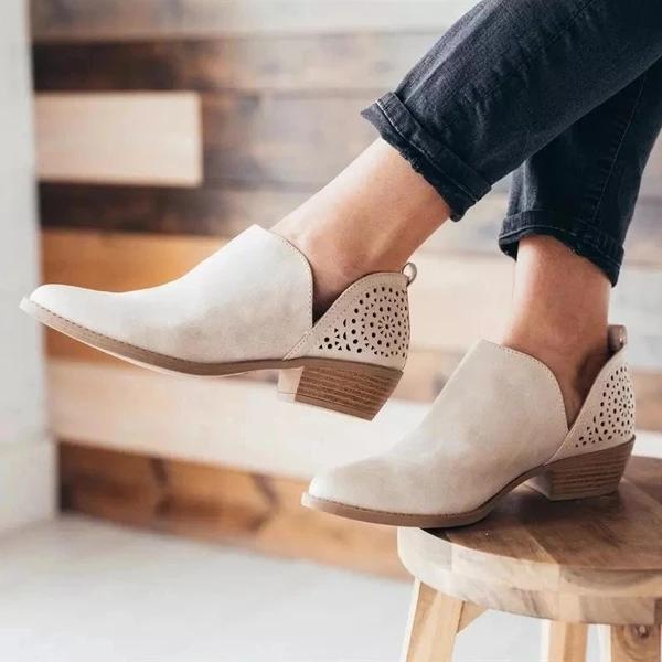 Women's Fashion Middle Heel Ankle Boots