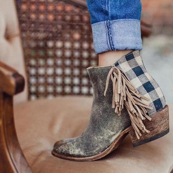 Tassel Slip-On Daily Boots Chic Boots