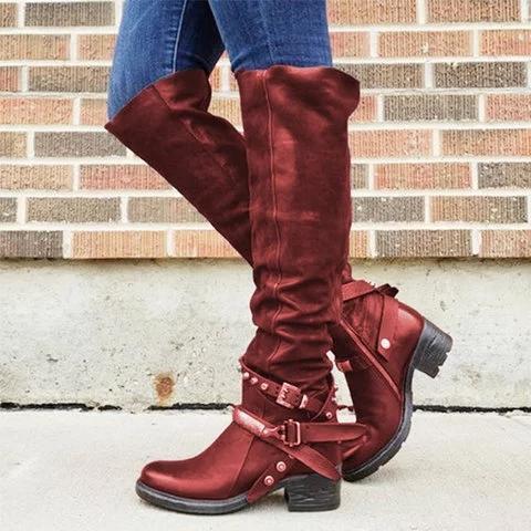 Winter Suede Low Heel Daily Boots