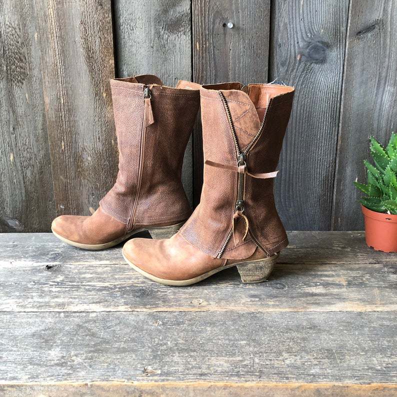 Vintage Flat Solid Color Boots