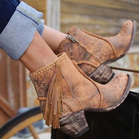 Comfy Vintage Slip-on Booties Shoes