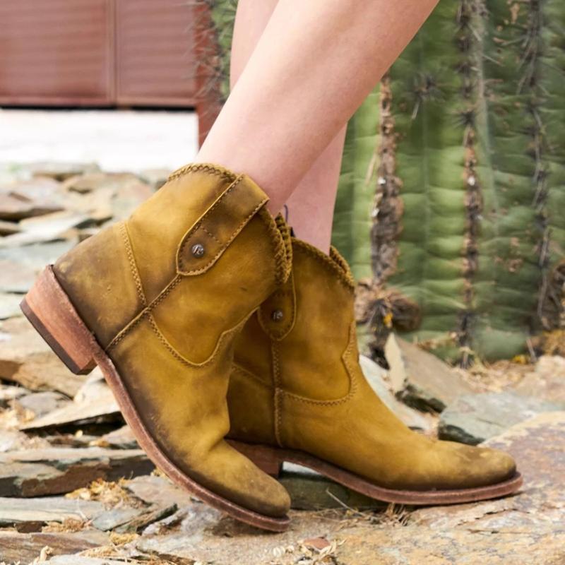 Chunky Heel Women Ankle Martin Boots