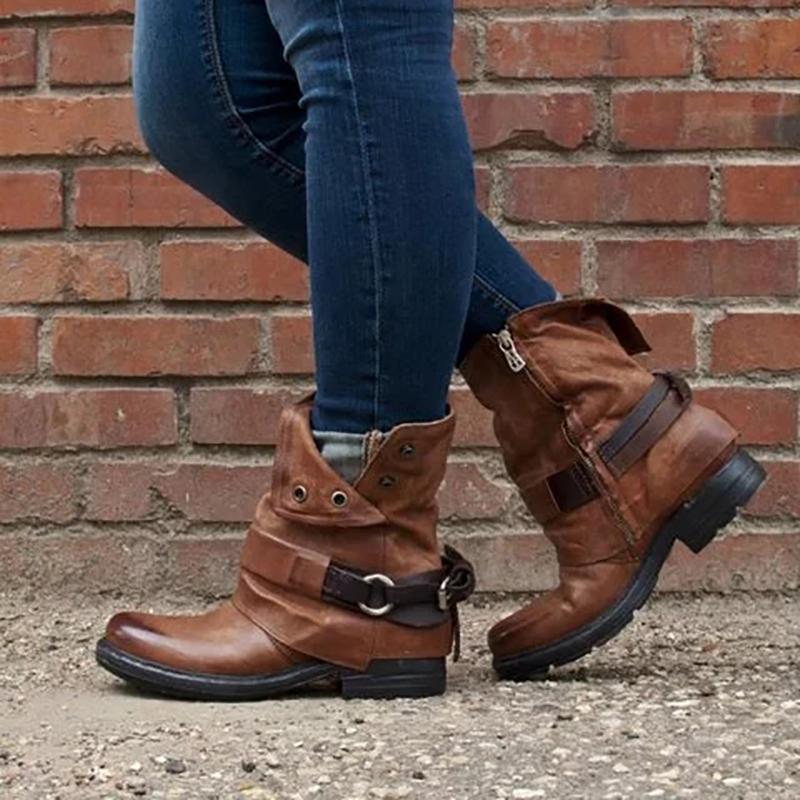 Casual Classic Comfy Zipper Booties