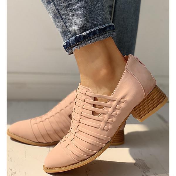 Fashion Pointed Toe Hollow-Out Boots