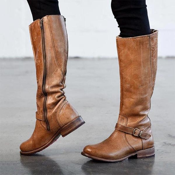 Women Zipper Daily Vintage Boots