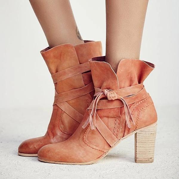 Chunky Heel Martin Boots Outdoor Ankle Boots