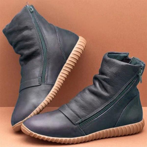 Casual Solid Zipper Ankle Boots