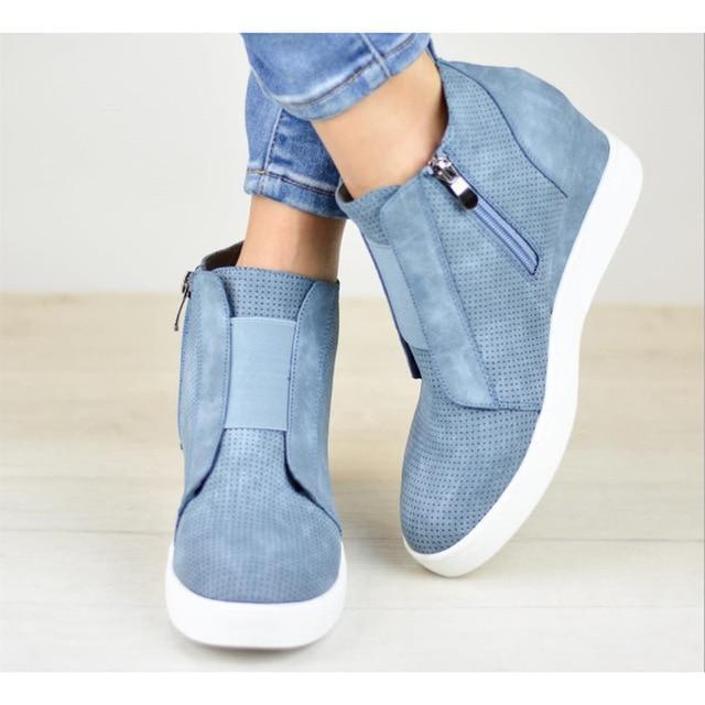 Chic Wedges Ankle Boots For Women Casual Platform Shoes Woman Plus Size Boots