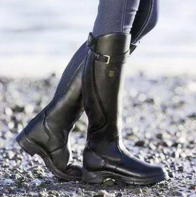 Vintage Zipper Women's Flat Heel Flat Boots