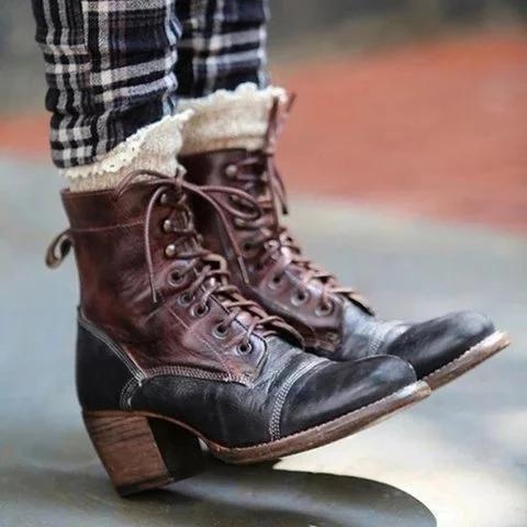 Cool Chunky Heel Strappy Zipper Ankle Boots