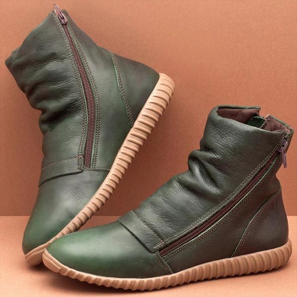 Casual Solid Zipper Ankle Boots